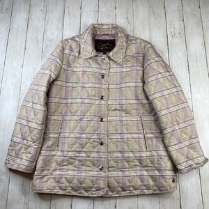 Coach Woman’s Plaid Button Up Jacket Size L 🔥
